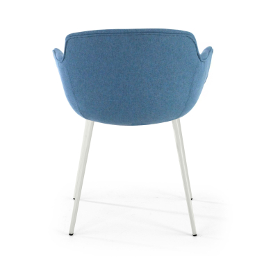 chaise de conference blanc bleu 4 pattes tissu accoudoirs rembourres 5