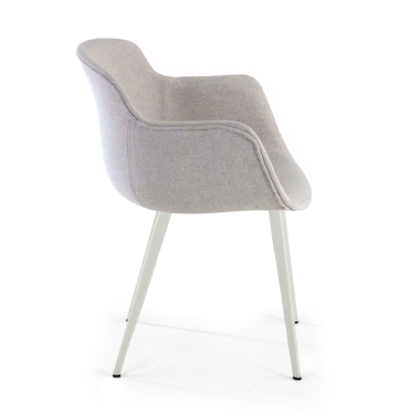 chaise de conference blanc gris 4 pattes tissu accoudoirs rembourres 3