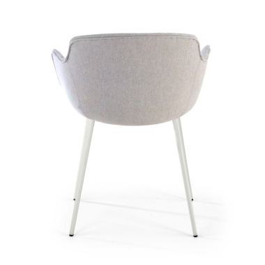 chaise de conference blanc gris 4 pattes tissu accoudoirs rembourres 5