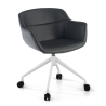 Chaise Pivotante Ores, à roulettes, Design Moderne, Cuir