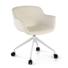 Chaise Pivotante Ores, à roulettes, Design Moderne, Cuir