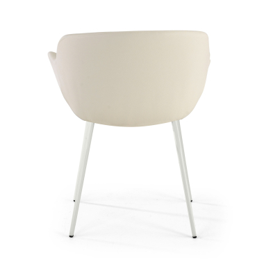chaise de conference blanc blanc 4 pattes simil cuir accoudoirs rembourres 6
