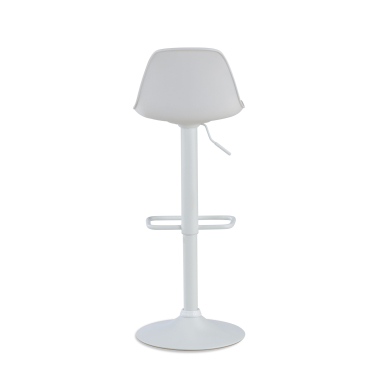 tabouret de bar blanc tabouret pietement luge en metal simil cuir sans accoudoirs 6