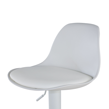 tabouret de bar blanc tabouret pietement luge en metal simil cuir sans accoudoirs 7