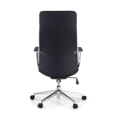fauteuil de bureau noir dossier haut simil cuir accoudoirs fixes 6