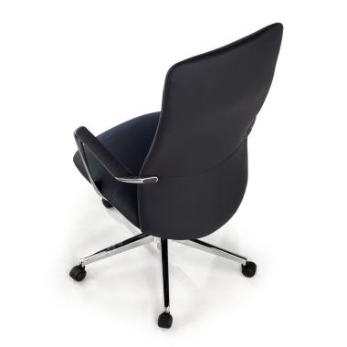 fauteuil de bureau noir dossier haut simil cuir accoudoirs fixes 7