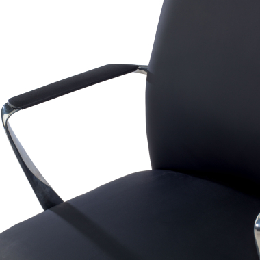 fauteuil de bureau noir dossier haut simil cuir accoudoirs fixes 8