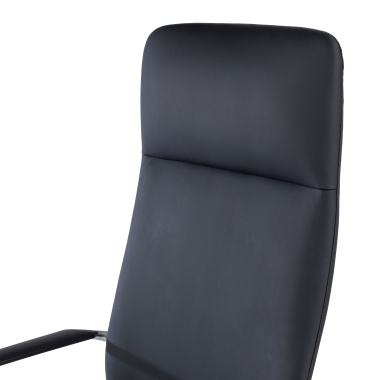 fauteuil de bureau noir dossier haut simil cuir accoudoirs fixes 9