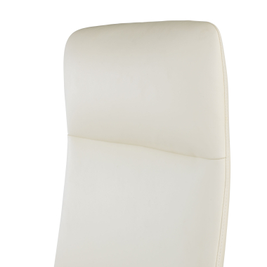 fauteuil de bureau blanc dossier haut simil cuir accoudoirs fixes 9