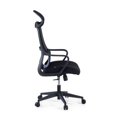chaise de bureau noir nebula maille accoudoirs fixes soutien lombaire appui tete 4