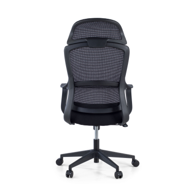 chaise de bureau noir nebula maille accoudoirs fixes soutien lombaire appui tete 6