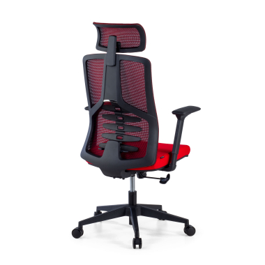 chaise ergonomique rouge quick maille accoudoirs reglables 3d soutien lombaire appui tete 6