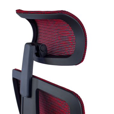 chaise ergonomique rouge quick maille accoudoirs reglables 3d soutien lombaire appui tete 9