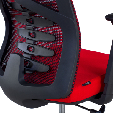 chaise ergonomique rouge quick maille accoudoirs reglables 3d soutien lombaire appui tete 10