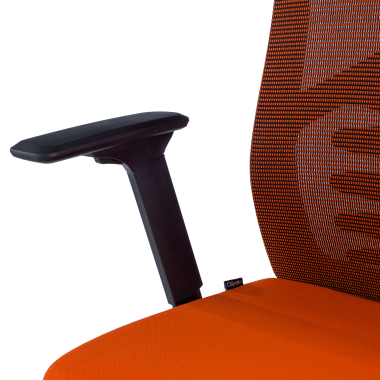 chaise ergonomique orange quick maille accoudoirs reglables 3d soutien lombaire appui tete 9