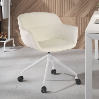 Chaise Pivotante Ores, à roulettes, Design Moderne, Cuir