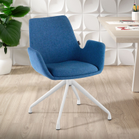 Chaise Réunion Glamm, rembourrage épais, pieds en graphite noir