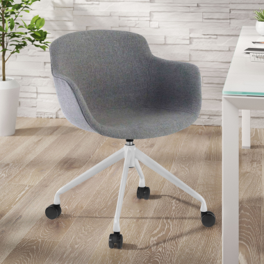 chaise de conference blanc anthracite giratoire avec roulettes tissu accoudoirs rembourres 2