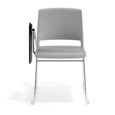 chaise avec tablette gris avec une palette d ecriture tissu sans accoudoirs 6