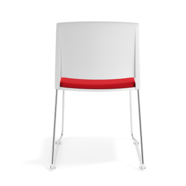 chaise de conference blanc rouge sans bras tapissee tissu sans accoudoirs 4