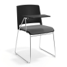 Chaise de Conférence Hest, structure avec patins, empilable, chromée