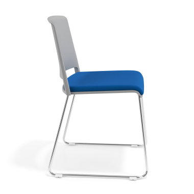 chaise de conference gris bleu sans bras tapissee tissu sans accoudoirs 3