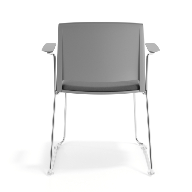 chaise de conference gris gris avec bras tapisse tissu sans accoudoirs 4