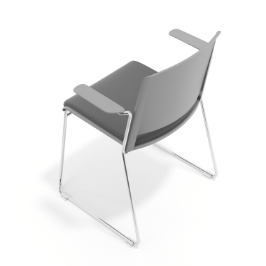 chaise de conference gris gris avec bras tapisse tissu sans accoudoirs 7