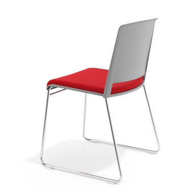 chaise de conference gris rouge sans bras tapissee tissu sans accoudoirs 5