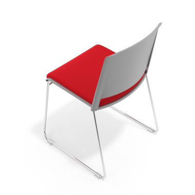 chaise de conference gris rouge sans bras tapissee tissu sans accoudoirs 7