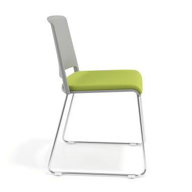 chaise de conference gris vert sans bras tapissee tissu sans accoudoirs 3