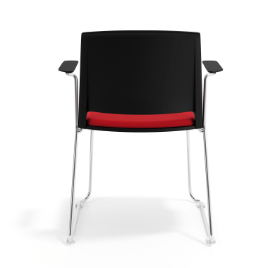 chaise de conference rouge avec bras tapisse tissu sans accoudoirs 4