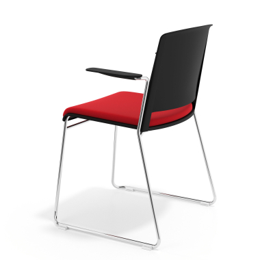 chaise de conference rouge avec bras tapisse tissu sans accoudoirs 5