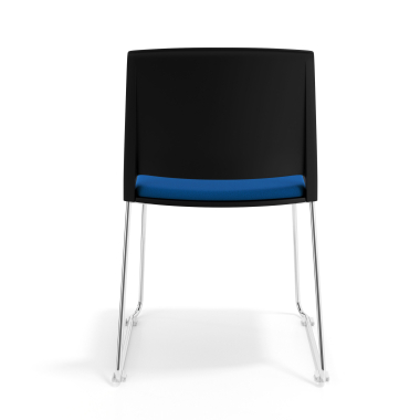 chaise de conference noir bleu sans bras tapissee tissu sans accoudoirs 4