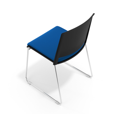 chaise de conference noir bleu sans bras tapissee tissu sans accoudoirs 7