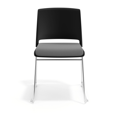 chaise de conference noir gris sans bras tapissee tissu sans accoudoirs 6