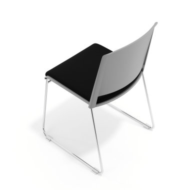 chaise de conference gris noir sans bras tapissee tissu sans accoudoirs 7