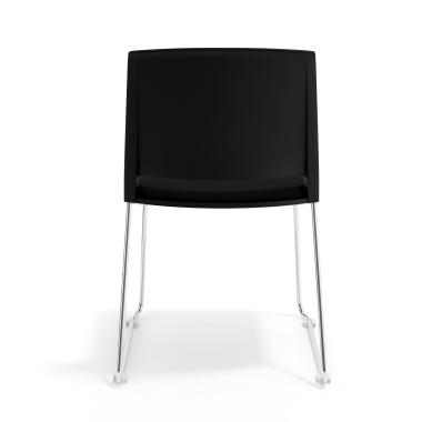 chaise de conference noir noir sans bras tapissee tissu sans accoudoirs 4