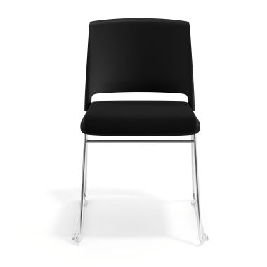 chaise de conference noir noir sans bras tapissee tissu sans accoudoirs 6