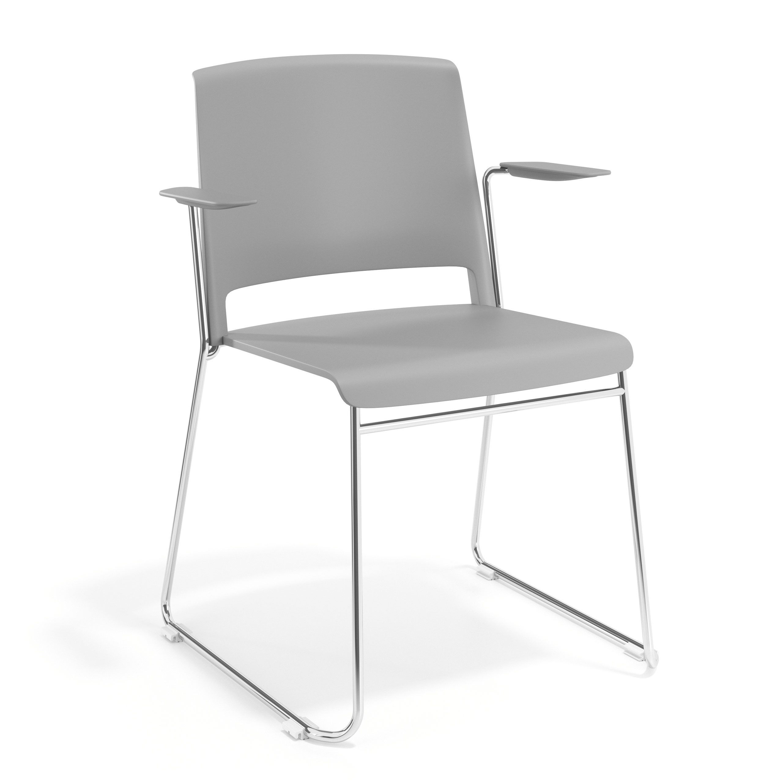 Chaise de Conférence avec accoudoirs Hest, empilable, avec patins