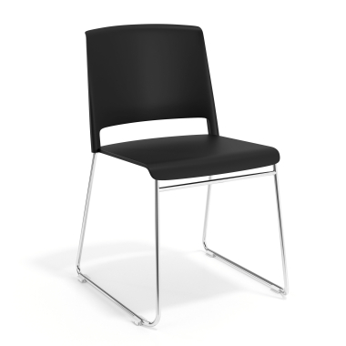 chaise de conference noir sans bras tissu sans accoudoirs 1