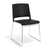 Chaise de Conférence Hest, structure avec patins, empilable, chromée