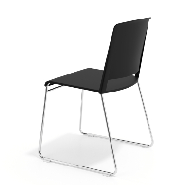 chaise de conference noir sans bras tissu sans accoudoirs 5