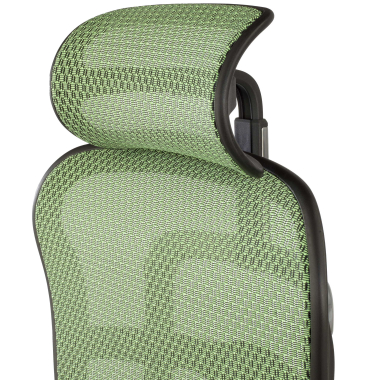 chaise ergonomique vert structure noire rouge maille accoudoirs reglables 5d appui tete 9