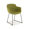 Chaise Visiteur Laure, Structure métallique, en tissu