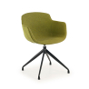 Chaise Visiteur Laure, Structure métallique, en tissu
