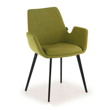 chaise de conference noir vert 4 pattes tissu accoudoirs rembourres 1