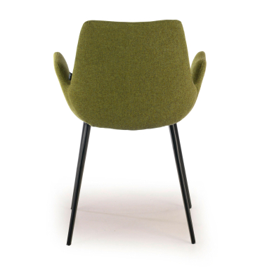 chaise de conference noir vert 4 pattes tissu accoudoirs rembourres 4
