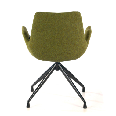 chaise de conference noir vert pivotante tissu accoudoirs rembourres 5