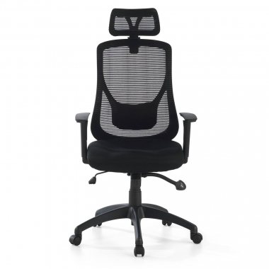 chaise de bureau noir lake maille accoudoirs reglables 1d soutien lombaire appui tete 3